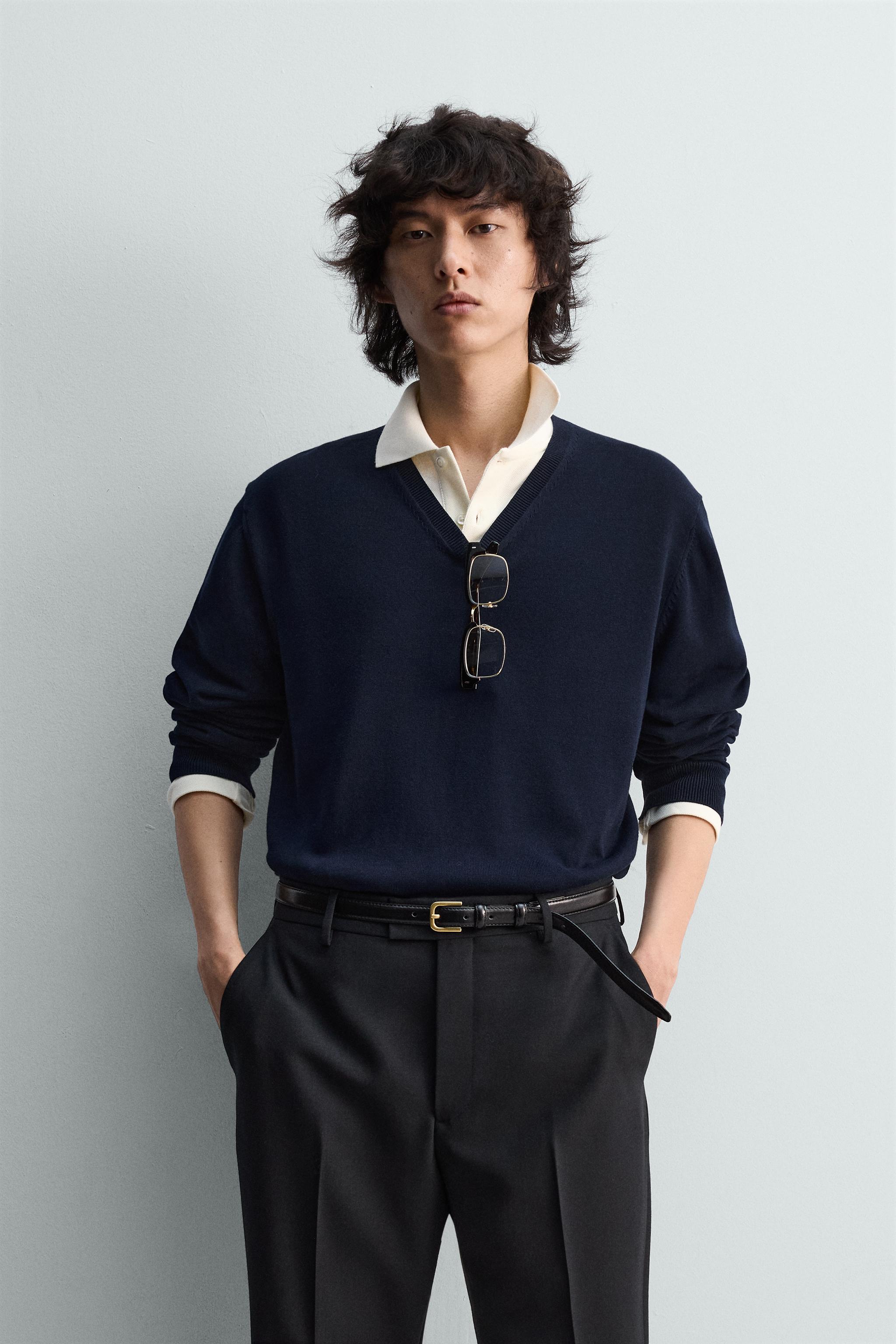 RELAXED FIT V-NECK JUMPER